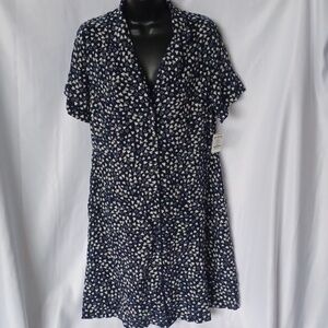 Pop Sugar Navy Blue with white hearts Dress